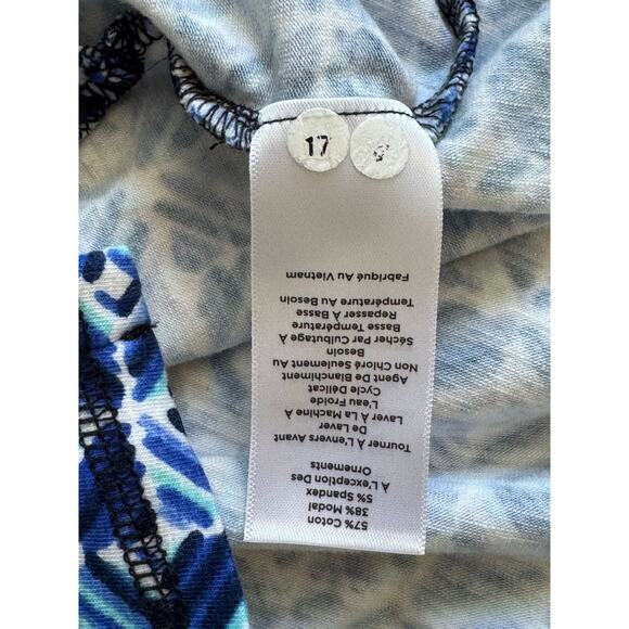 TALBOTS Watercolor Tile, casual pull over, sleeveless dress, size Medium - Picture 7 of 8